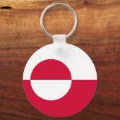 Vlag van Groenland Sleutelhanger (Achterkant)