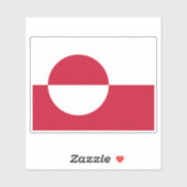 Vlag van Groenland Sticker (Vel)