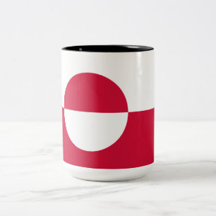 Vlag van Groenland Tweekleurige Koffiemok