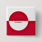 Vlag van Groenland Vierkante Button 5,1 Cm (Voorkant)