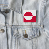Vlag van Groenland Vierkante Button 5,1 Cm (In situ)