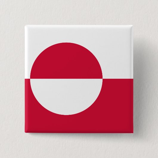 Vlag van Groenland Vierkante Button 5,1 Cm (Voorkant)