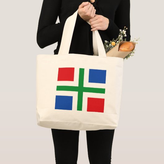 Vlag van Groningen (provincie) Grote Tote Bag (Voorkant (product))