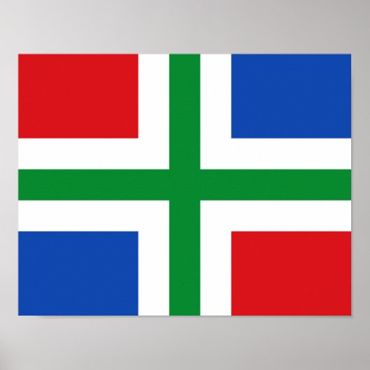 Vlag van Groningen (provincie) Poster (Voorkant)