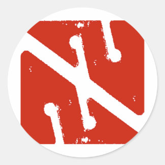 vlag van grot ronde sticker