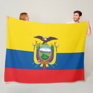 Vlag van grote Ecuador Fleece Deken