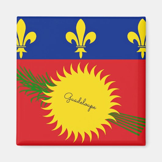 Vlag van Guadeloupe Magneet (Voorkant)