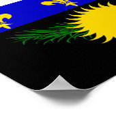 Vlag van Guadeloupe Poster (Hoek)