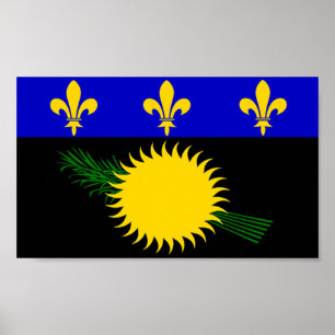 Vlag van Guadeloupe Poster