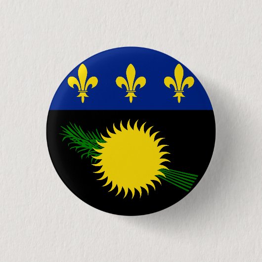 Vlag van Guadeloupe Ronde Button 3,2 Cm (Voorkant)