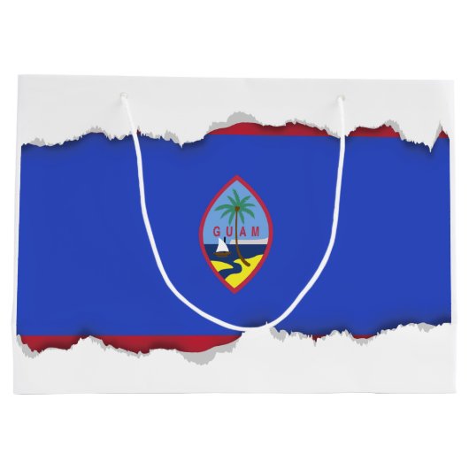 Vlag van Guam Groot Cadeauzakje (Achterkant)