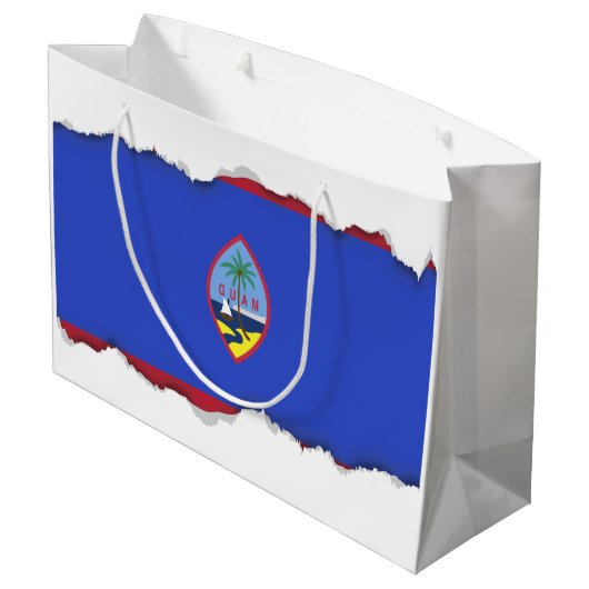 Vlag van Guam Groot Cadeauzakje (Achterkant Gekanteld)