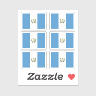 Vlag van Guatemala Collectie pack van 6 Sticker