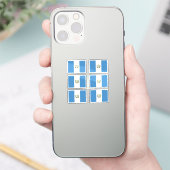 Vlag van Guatemala Collectie pack van 6 Sticker (Telefoon)