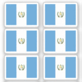 Vlag van Guatemala Collectie pack van 6 Sticker (Voorkant)