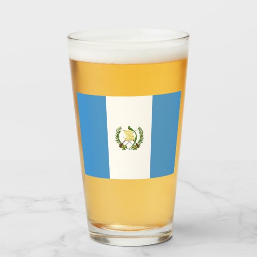 Vlag van Guatemala Glas (Voorkant gevuld)