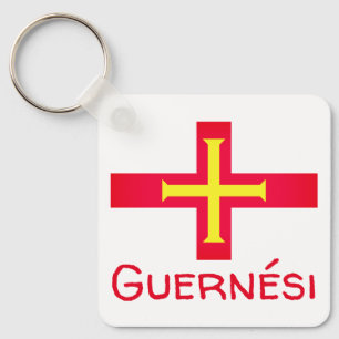 Vlag van Guernési Sleutelhanger