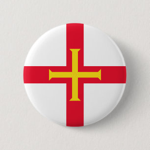 Vlag van Guernsey Ronde Button 5,7 Cm