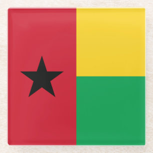Vlag van Guinee-Bissau Glazen Onderzetter