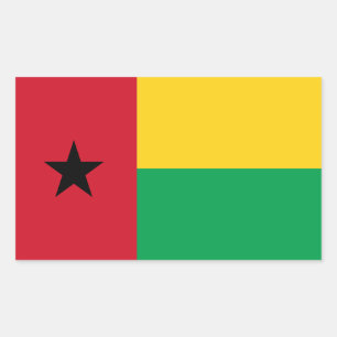 Vlag van Guinee-Bissau Rechthoekige Sticker