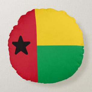 vlag van Guinee-Bissau Rond Kussen