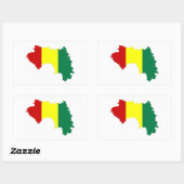 vlag van guinee - land : silhouet - symbool rechthoekige sticker (Vel)