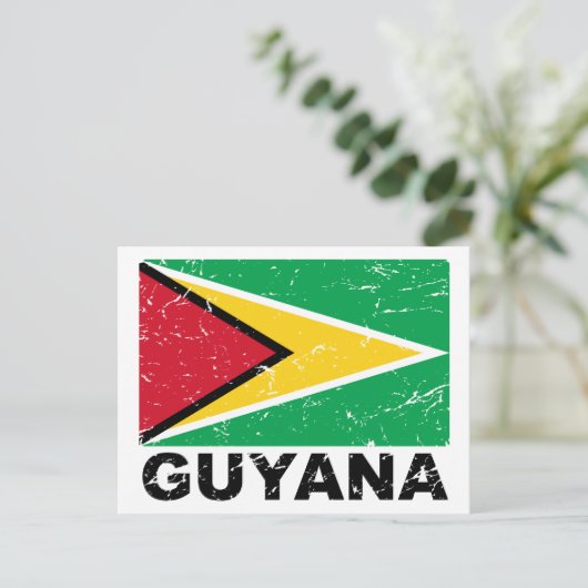 vlag van Guyana Briefkaart (Staand voorkant)