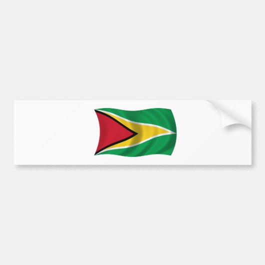 Vlag van Guyana Bumpersticker (Voorkant)