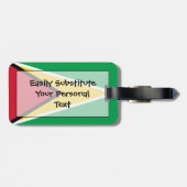 Vlag van Guyana Easy ID Personal Bagagelabel (Achterkant horizontaal)