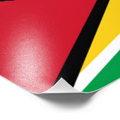 Vlag van Guyana Foto Afdruk (Hoek)
