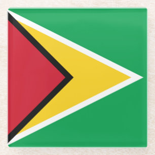 Vlag van Guyana Glazen Onderzetter