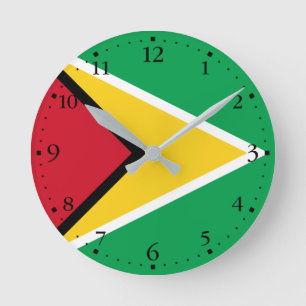 Vlag van Guyana Ronde Klok
