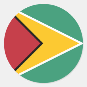 Vlag van Guyana Ronde Sticker