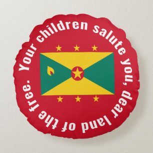 Vlag van Guyana Volkslied Rood Groen Geel Rond Kussen