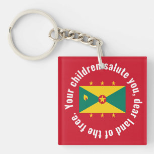 Vlag van Guyana Volkslied Rood Groen Geel Sleutelhanger