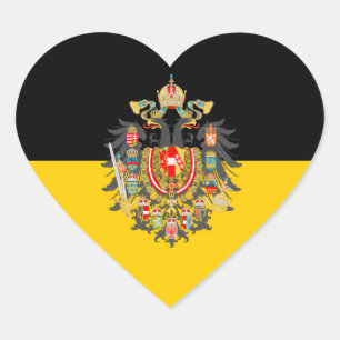 vlag van Habsburg en imperiale wapenstilstand Hart Sticker