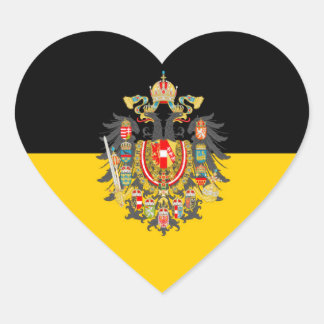 vlag van Habsburg en imperiale wapenstilstand Hart Sticker