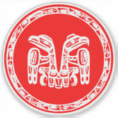 Vlag van Haida Sticker (Voorkant)