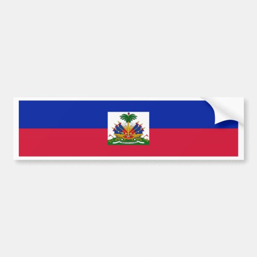 vlag van Haïti Bumpersticker (Voorkant)