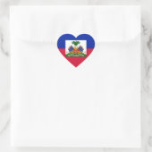 vlag van Haïti Hart Sticker (Tas)