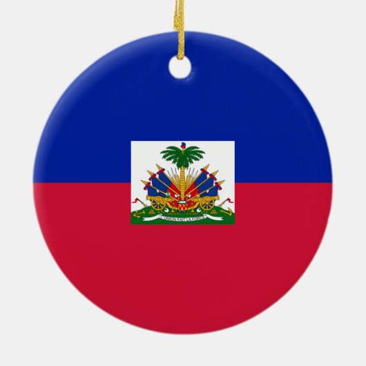 Vlag van Haïti Keramisch Ornament (Achterkant)
