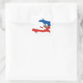 vlag van haïti - land vierkante sticker (Tas)