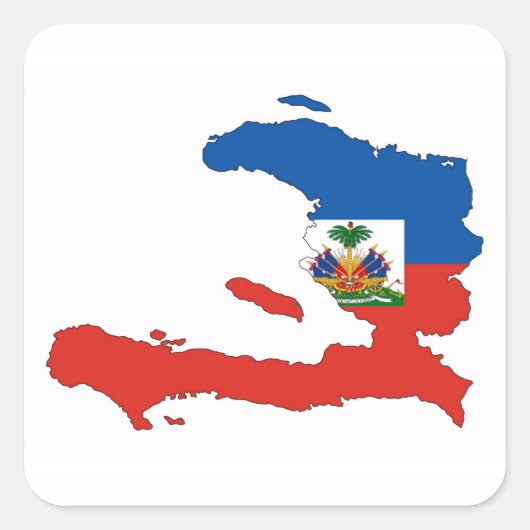 vlag van haïti - land vierkante sticker (Voorkant)