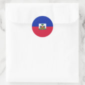 vlag van Haïti Ronde Sticker (Tas)