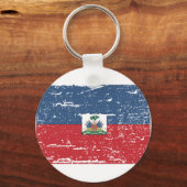  vlag van Haïti Sleutelhanger (Voorkant)