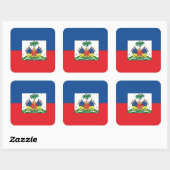 vlag van Haïti Vierkante Sticker (Vel)