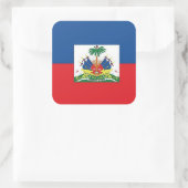 vlag van Haïti Vierkante Sticker (Tas)