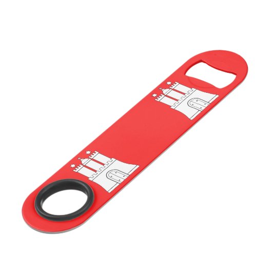 Vlag van Hamburg Bar Key Speed Flessenopener (Voorkant Gekanteld)