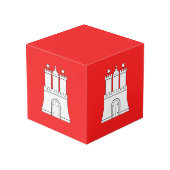 Vlag van Hamburg Cube Kubus (Achter hoekig)