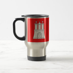 Vlag van Hamburg Travel Mug Reisbeker